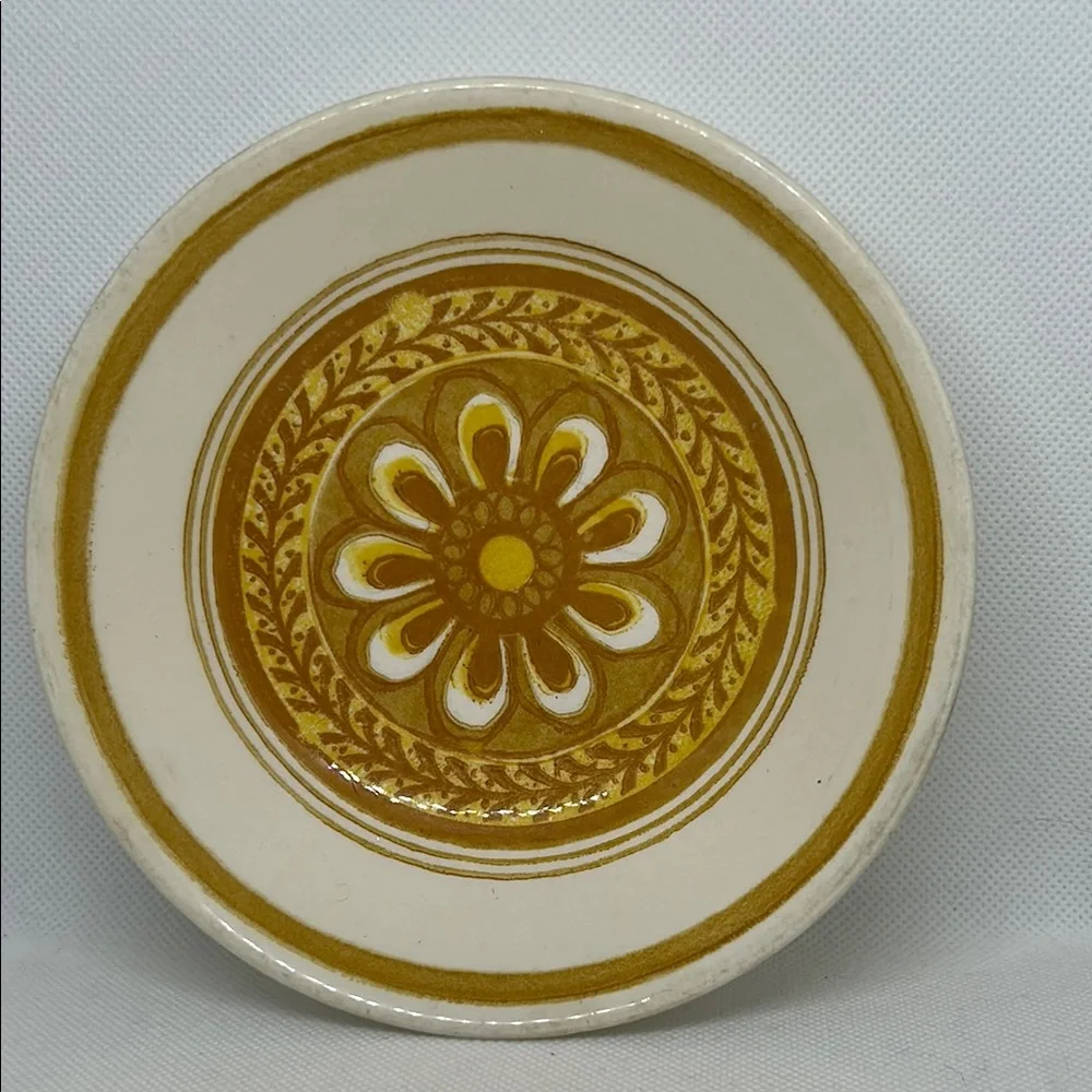 Vintage Ceramic Dish with Floral Design